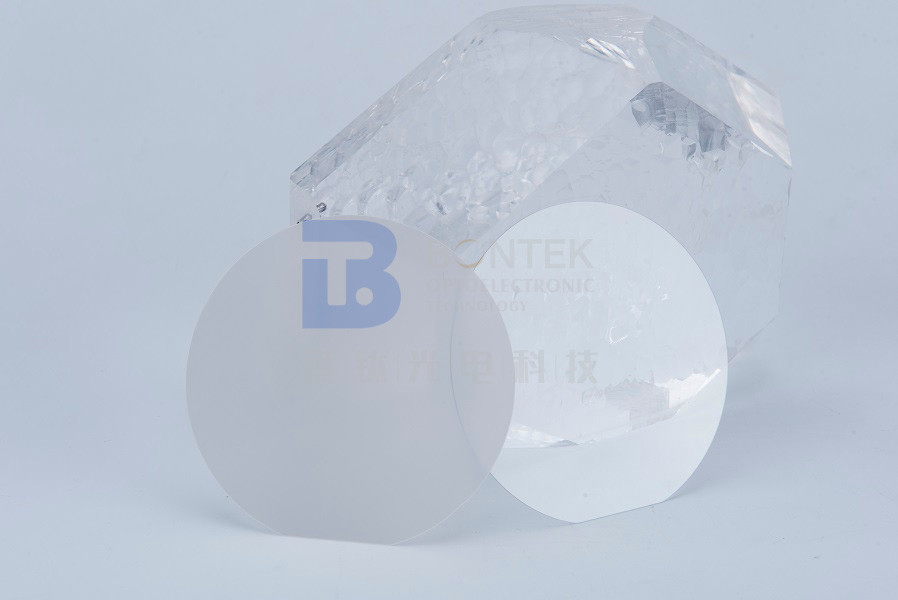 80um Crystal Quartz Wafer simple droit ultra-mince 35.15°Y-Cut Alpha Quartz